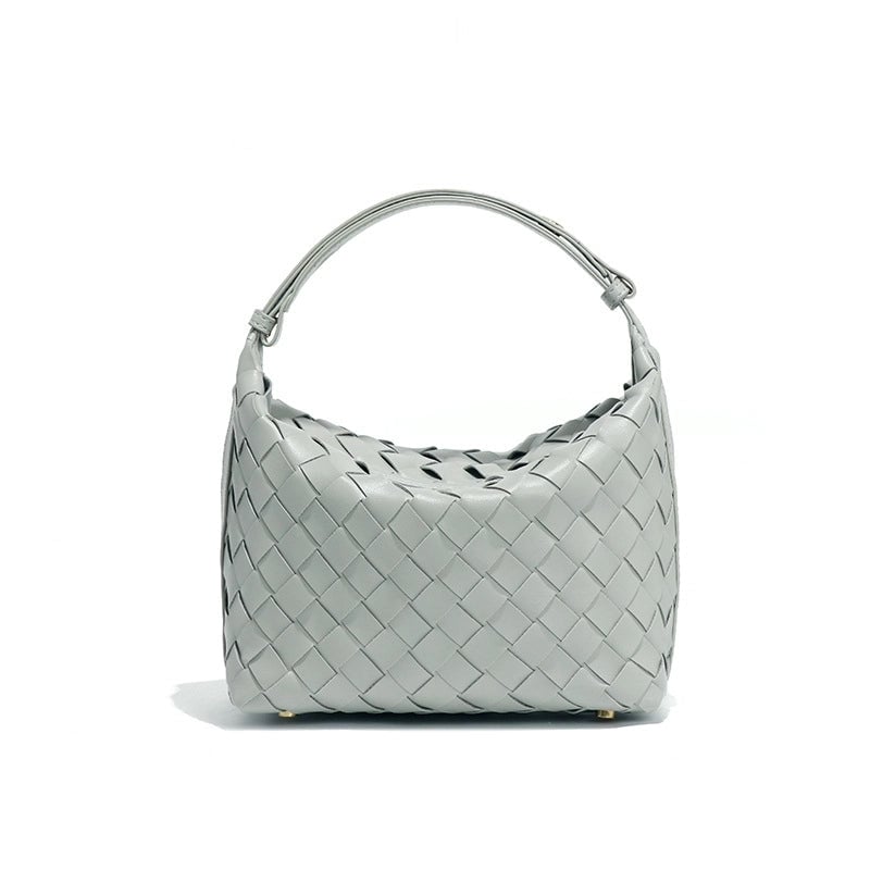 Women's Medium Straw Solid Color Vacation Classic Style Weave Zipper Underarm Bag