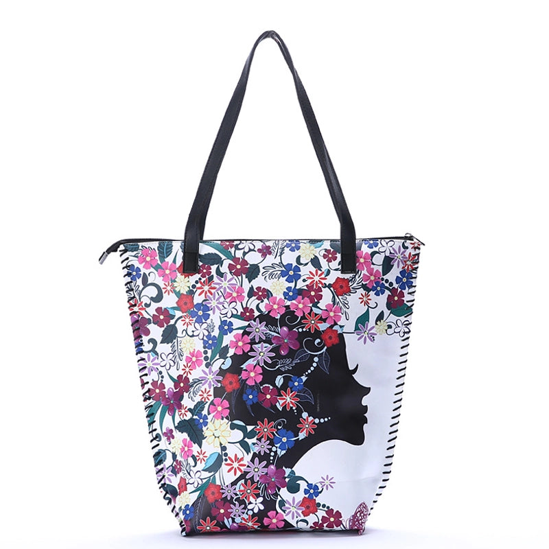 Women's Large Pu Leather Geometric Basic Vacation Bucket Zipper Shoulder Bag