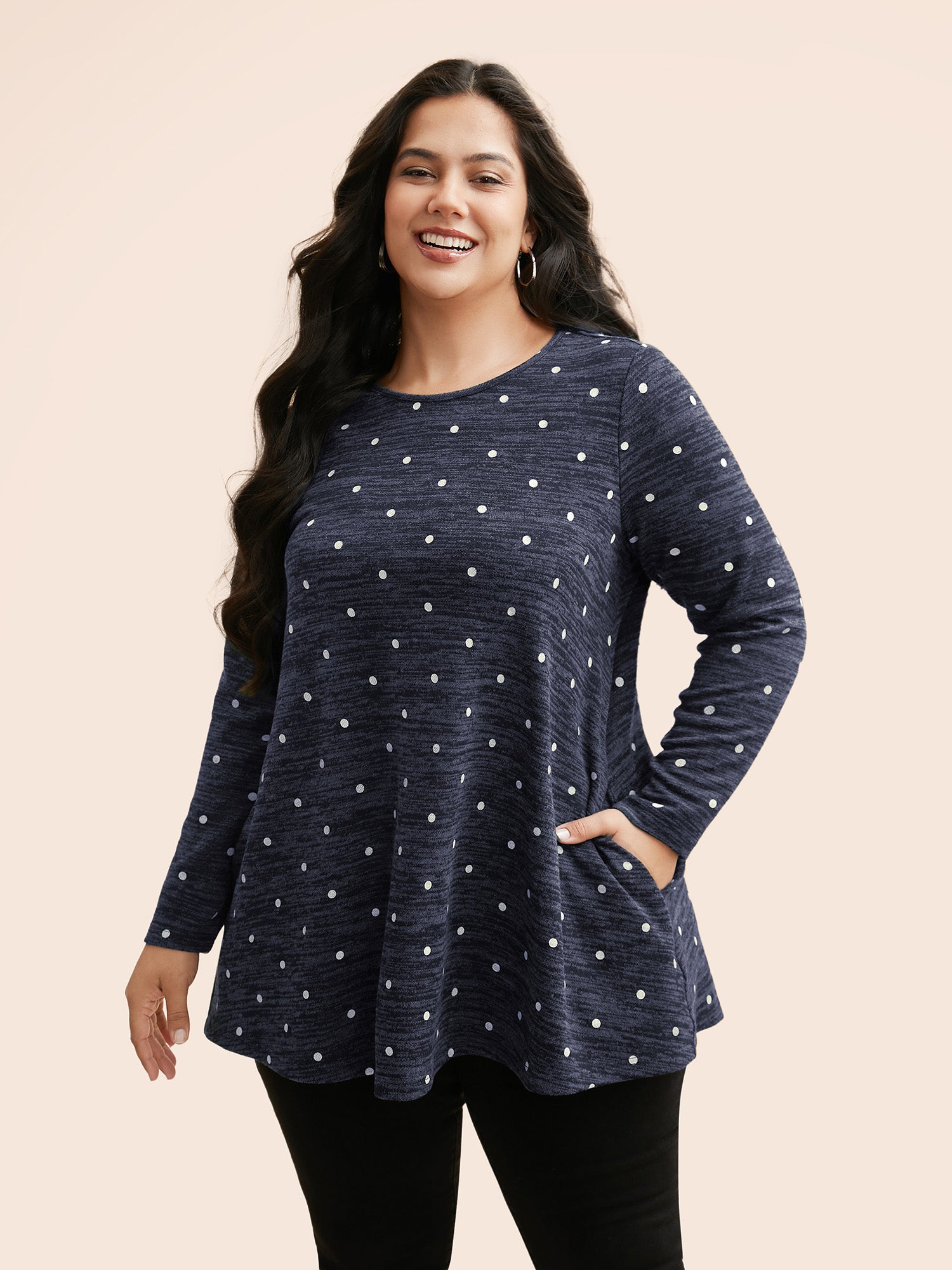 Heather Polka Dot Pocket T-shirt