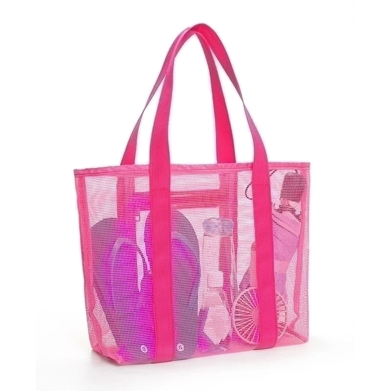Women's Medium Polyester Solid Color Streetwear Open Beach Bag