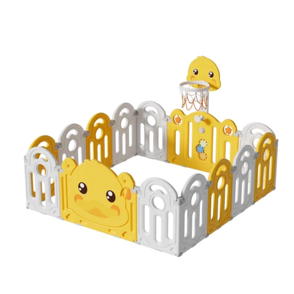 Duck Baby Playpen with Basketball Stand