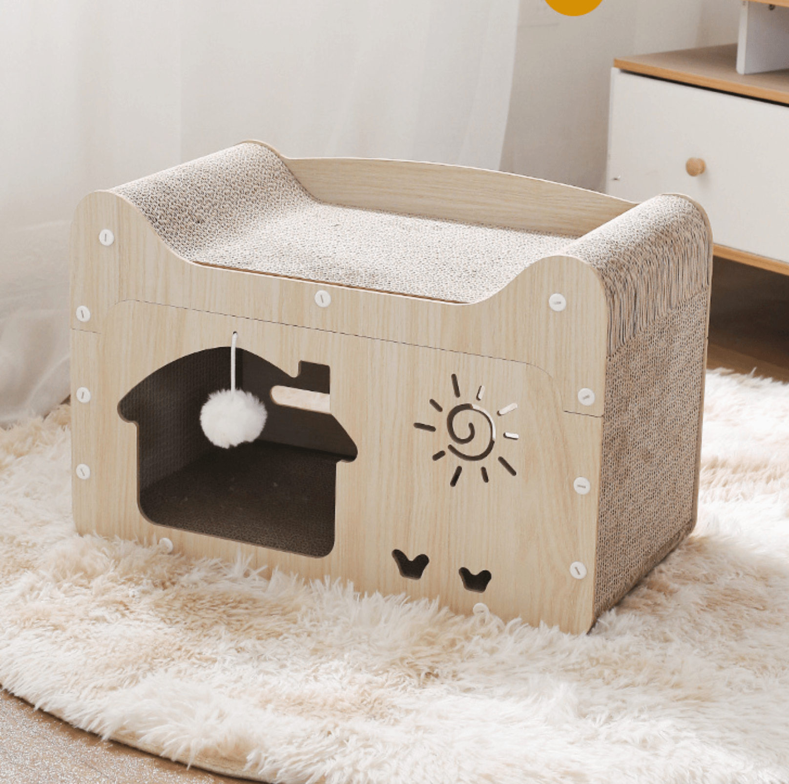 Cat House Scratcher and Bed