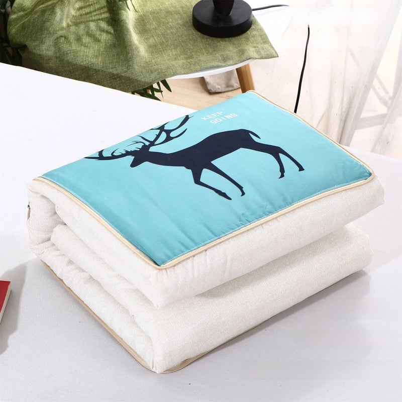Pillow Quilt Dual-use Two-in-one Four-season Universal Car Thin Cushion Sleeping Blanket Activity Gift Printing