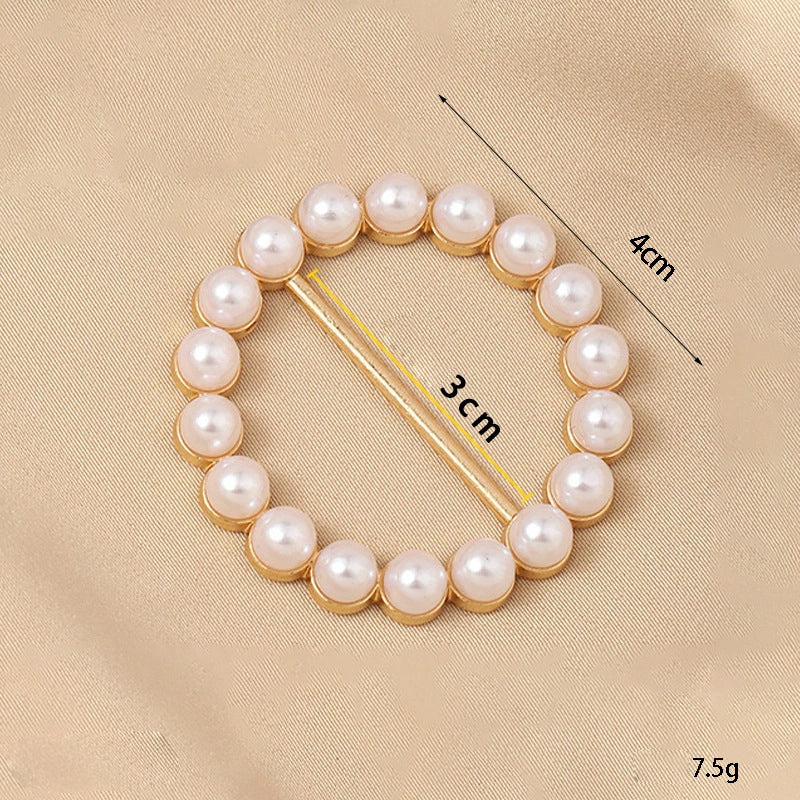 💕Fashion Silk Scarf  Brooch Buckle