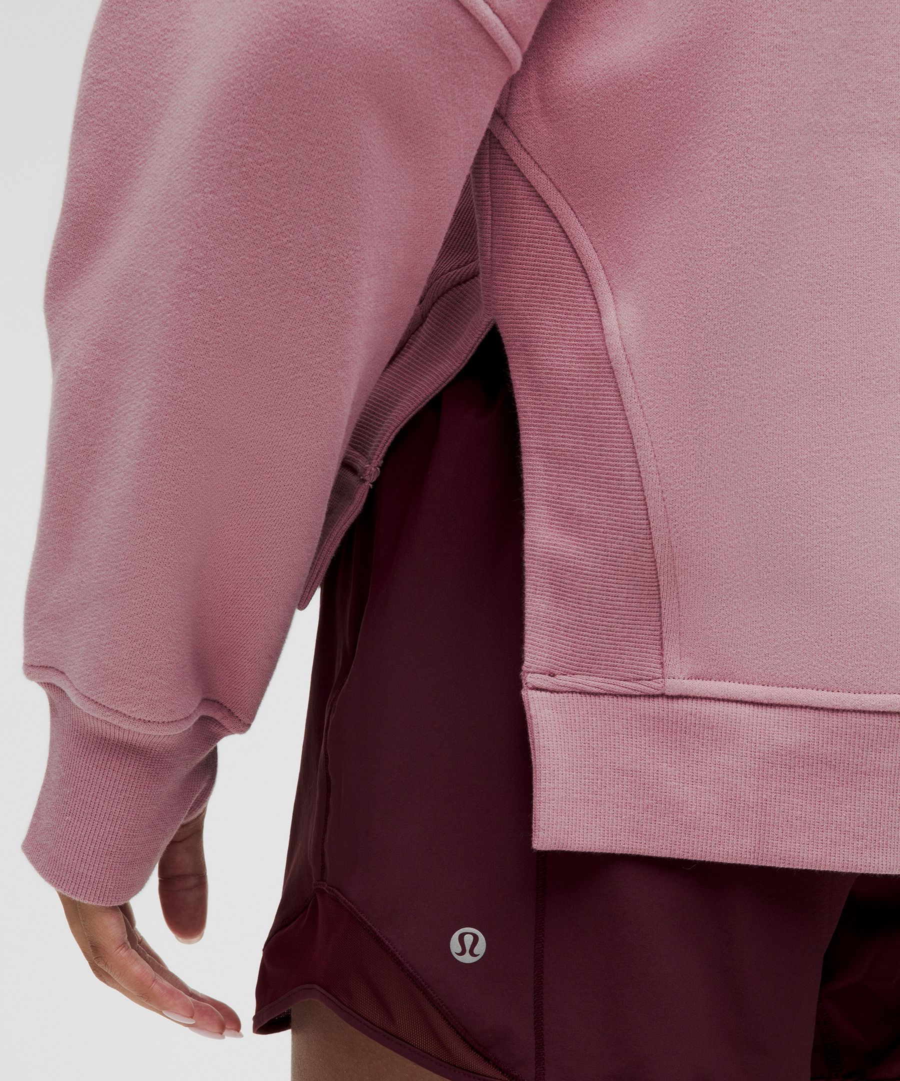Scuba Oversized Side-Slit Hoodie