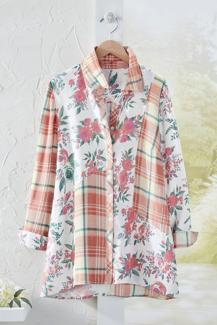 Petals & Plaid Tunic