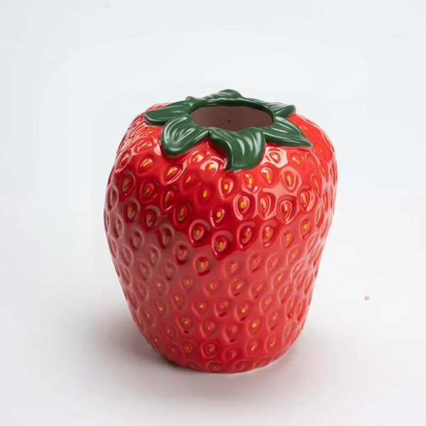 Strawberry Ceramic Vase