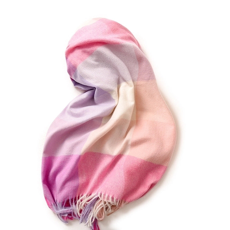 Women's Minimalist Color Block Polyester Printing Scarf