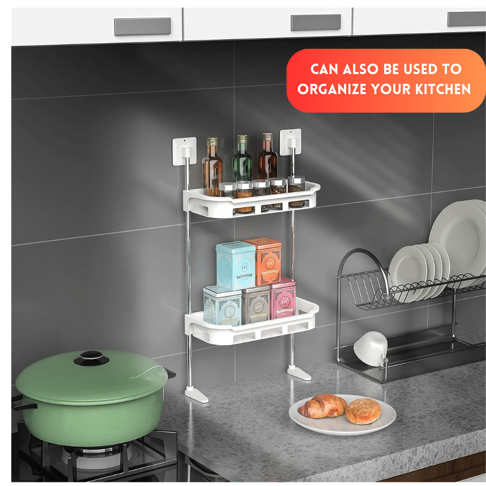 Toilet Shelf Two Layer. 2 tier Wall Hanging Toilet Storage Shelf
