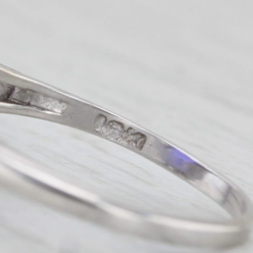 Lab Created Purple Blue Sapphire Diamond Ring 10k White Gold Size 6