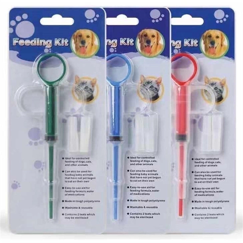 Minimalist Plastic Solid Color Pet Feed Medication Utensil