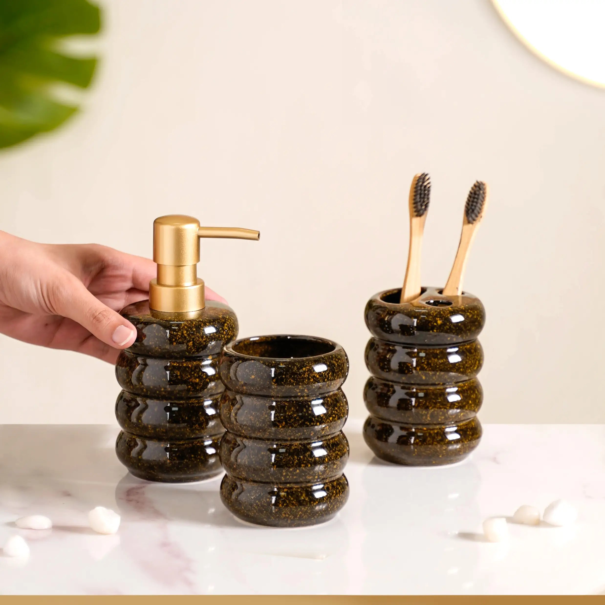 Ripple Bathroom Accessories Set Of 3