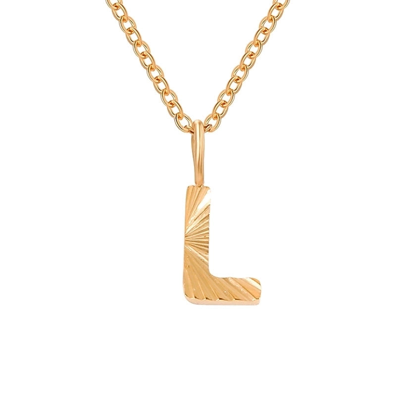 Minimalist Letter Stainless Steel Pendant Necklace In Bulk