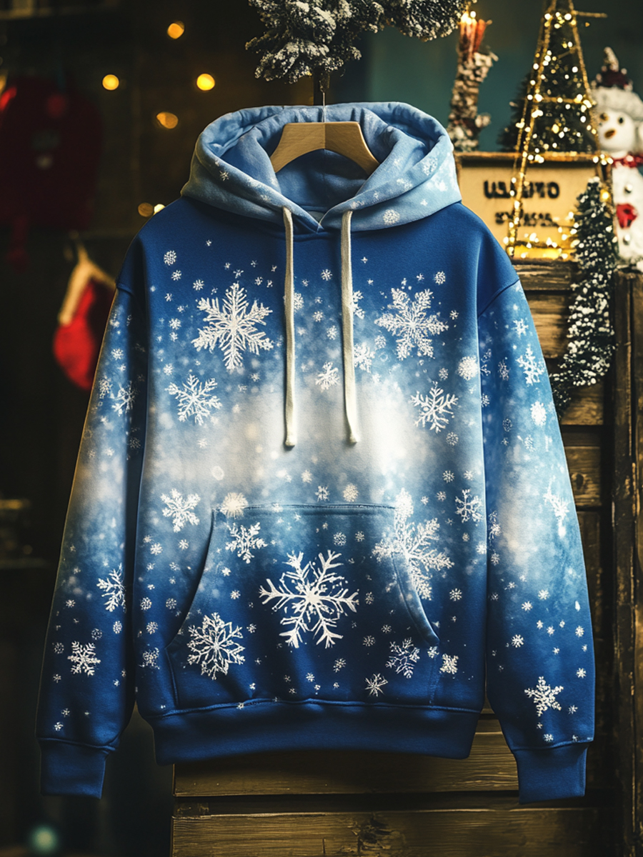 Winter snowflake Christmas Art Print Long Sleeve Hoodie