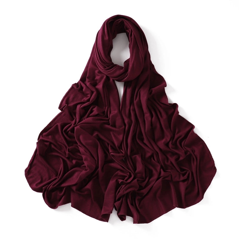 56 Color Optional Jersey Solid Color Mercerized Cotton Scarf Modal Long Scarf Jersey Cover Head Turban