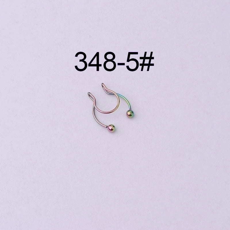 Nose Rings & Studs Geometric 316 Stainless Steel  Plating