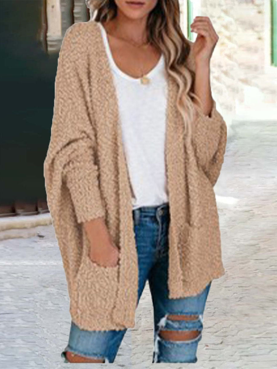 Casual Daily Solid Cardigan Cardigan Collar Tops(5 colors)