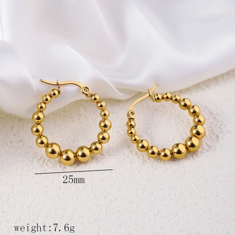 12 Pieces Minimalist Commute Geometric Heart Shape Plating Titanium Steel Drop Earrings Earrings Ear Studs