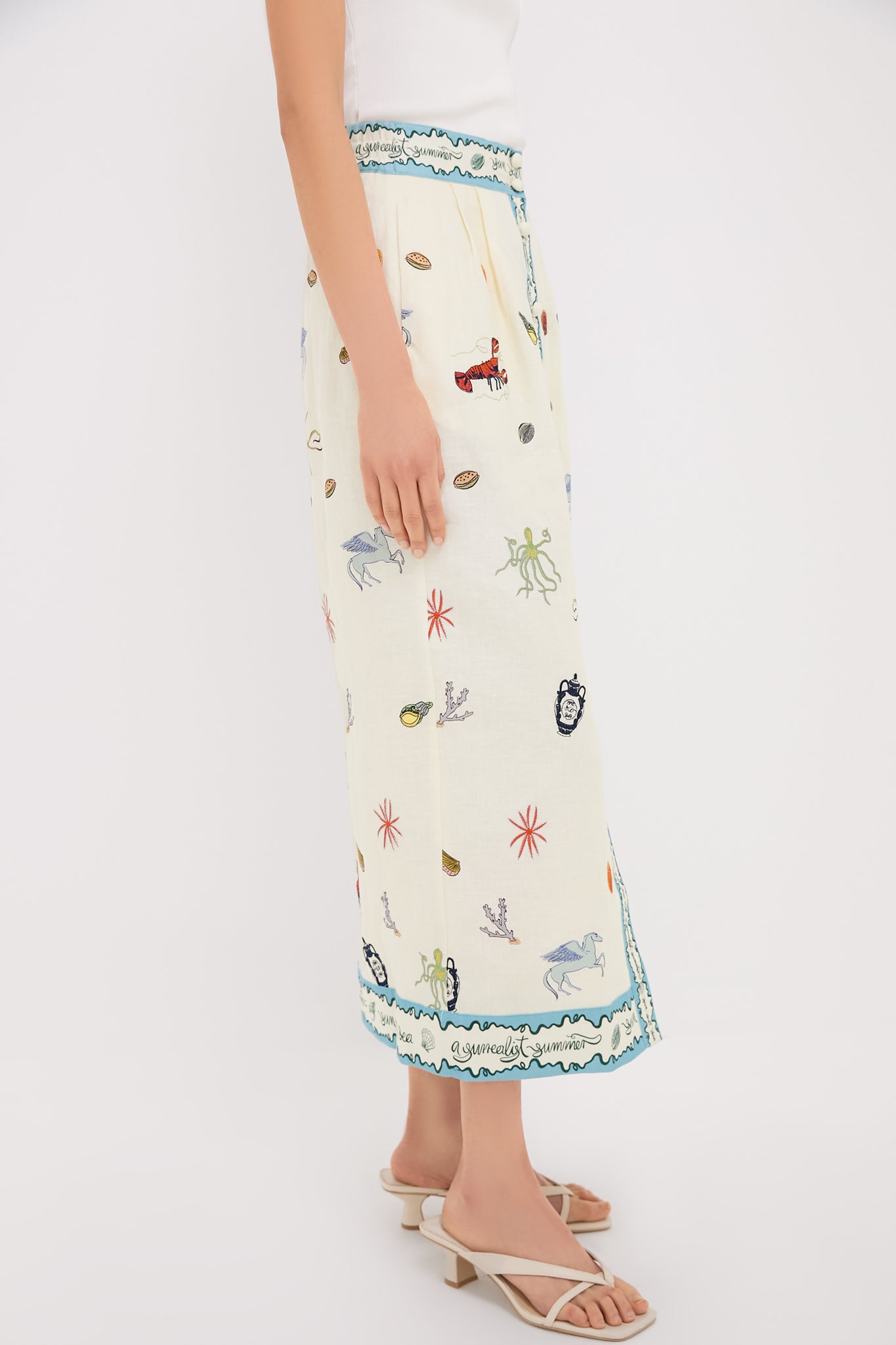 Multi Sandy Embroidered Skirt