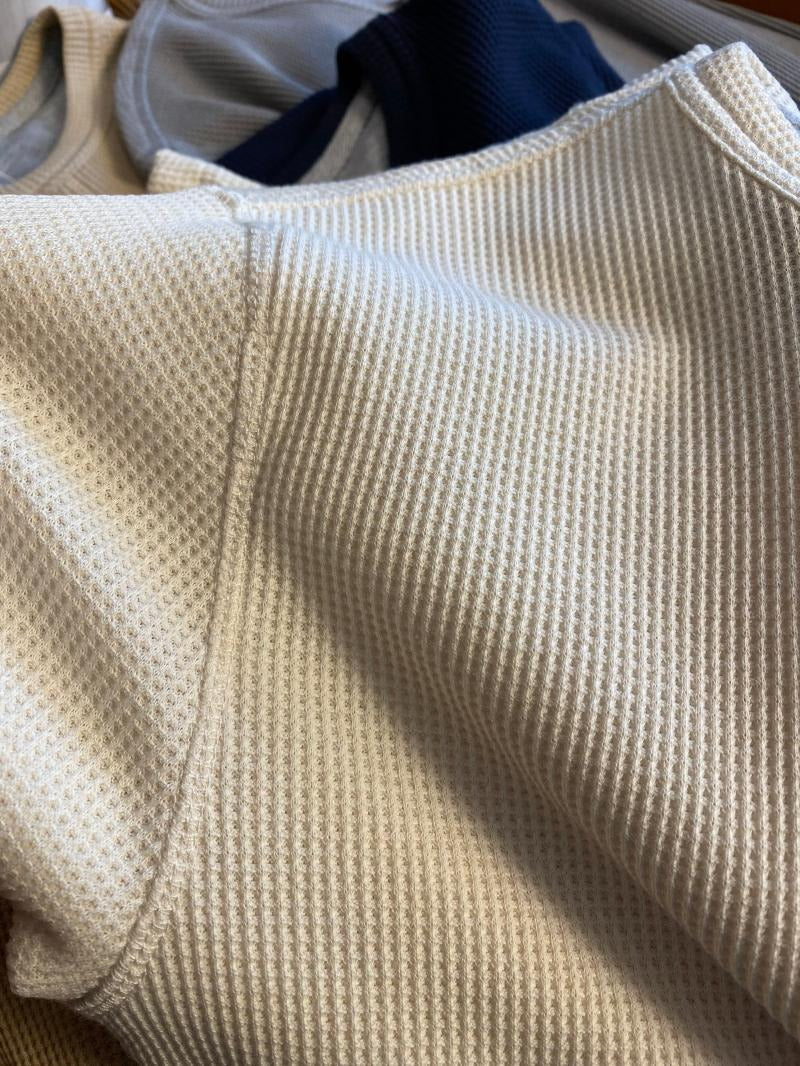 Textured Cotton Henley