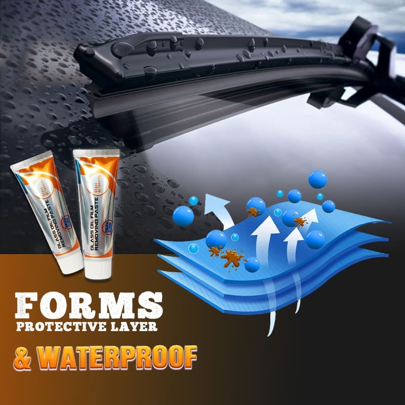 Glass Oil Film Removing Paste(Complimentary Sponge Cleaning)