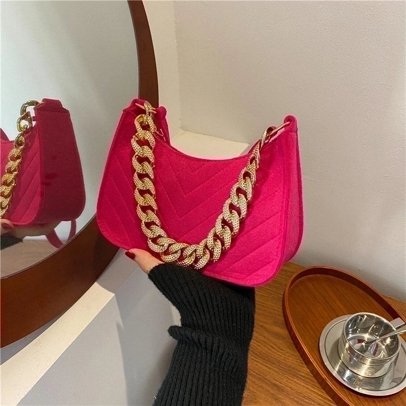 Women's All Seasons Suede Fashion Underarm Bag