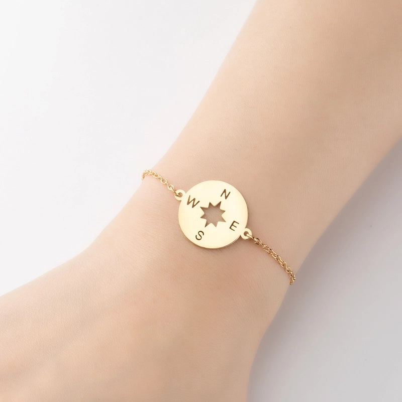 Minimalist Geometric Titanium Steel Bracelets Plating No Inlaid Stainless Steel Bracelets