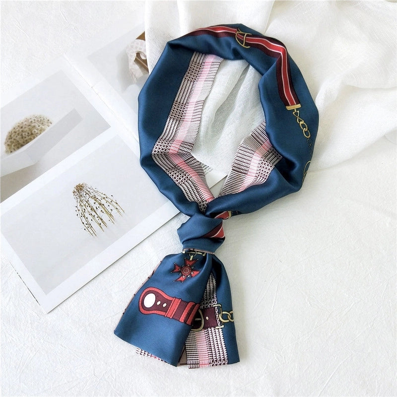 Women's Casual Minimalist Geometric Polka Dots Satin Silk Scarf