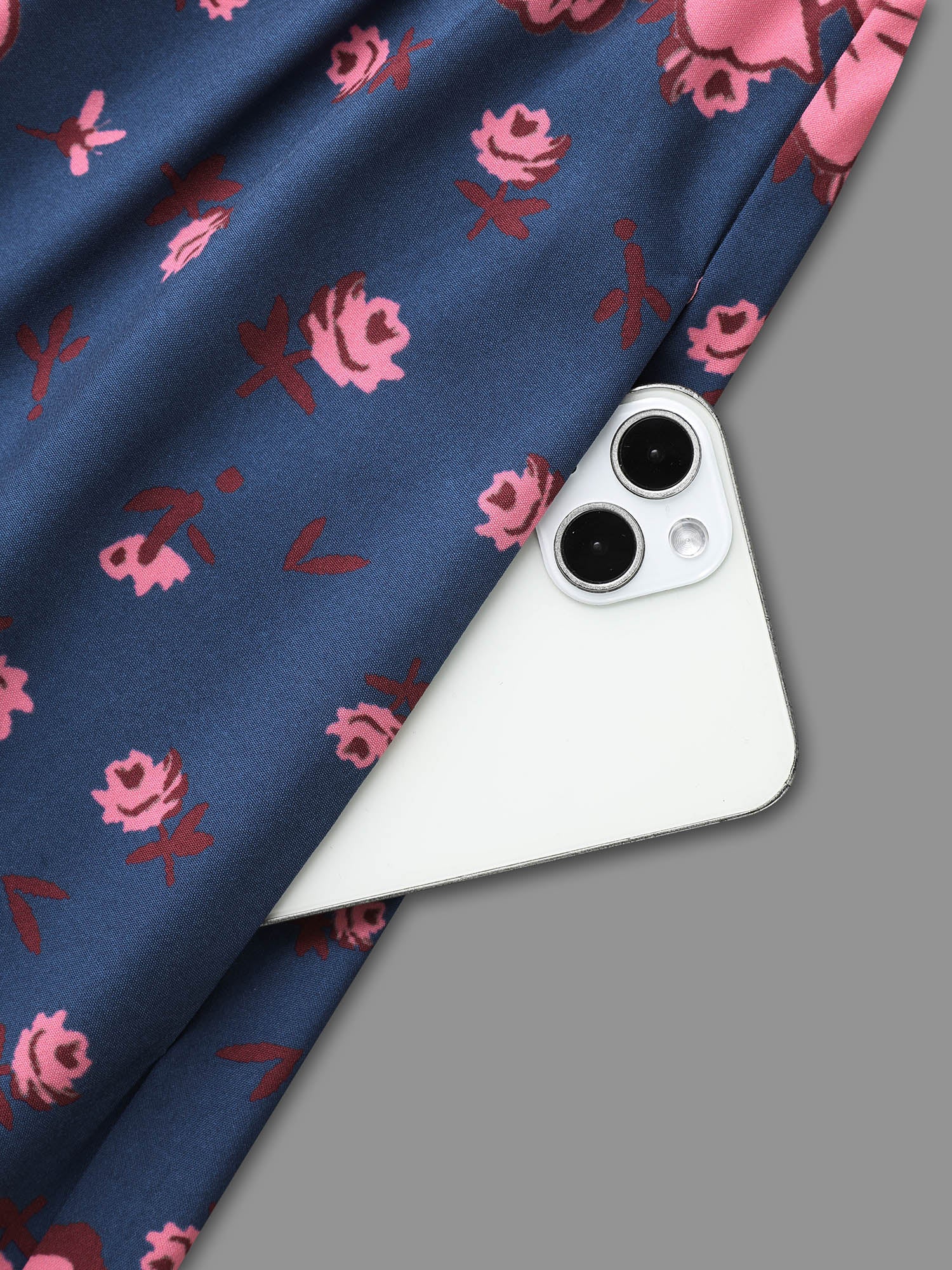 Boho Print V Neck Elastic Waist Dress