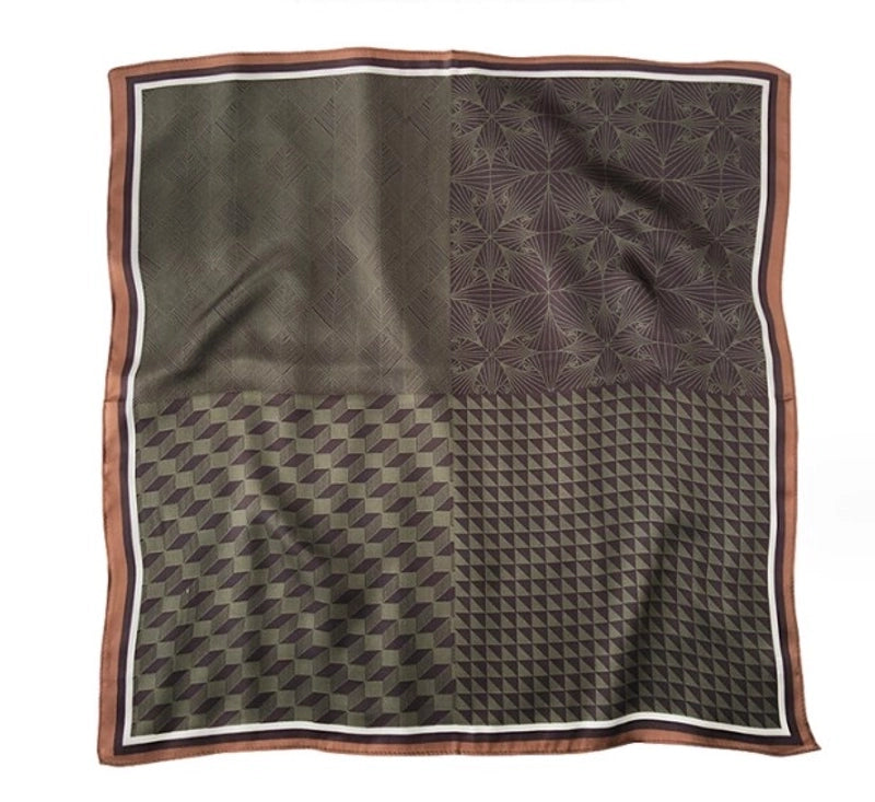 Women's Elegant Geometric Silk Silk Scarf