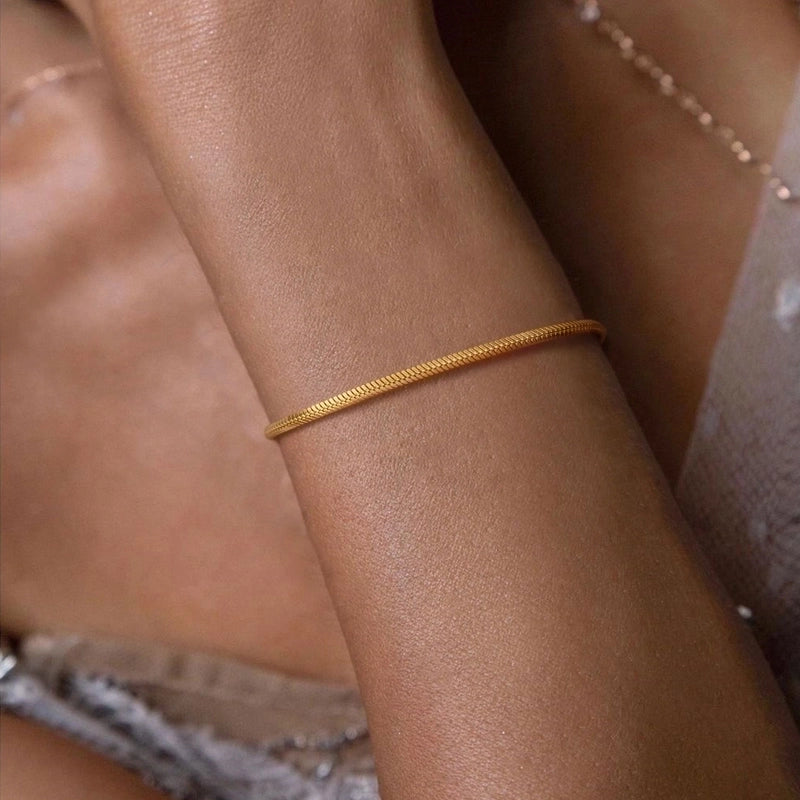 Minimalist Solid Color 201 Stainless Steel Bracelets In Bulk