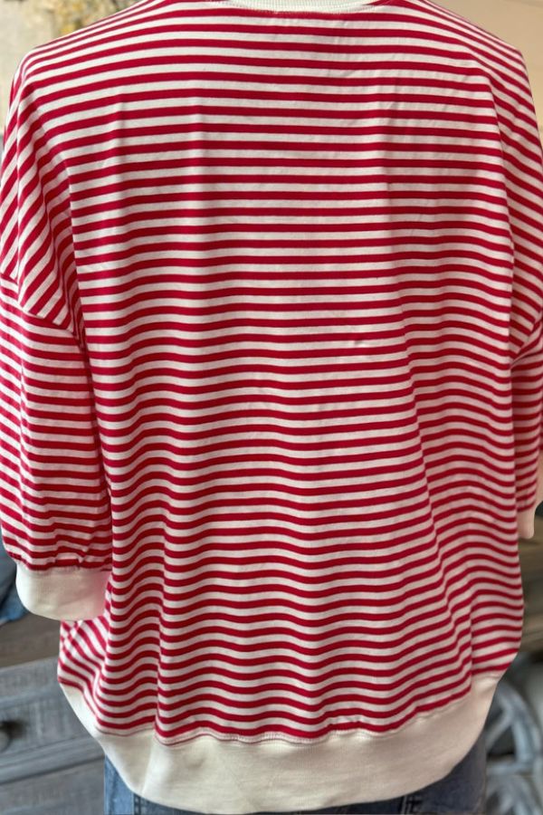 Red Striped Cotton Tee