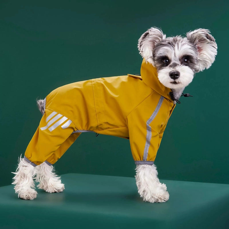 Dog Raincoat All-inclusive Four-legged Waterproof Poncho Teddy Bomei Rainy Pet Clothes Small And Medium-sized Dog Raincoat