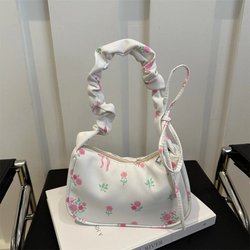 Sweet And Beautiful Handbag Small Bag Women's Bag Underarm Bag 2024 New Shoulder Bag Casual Small Square Bag