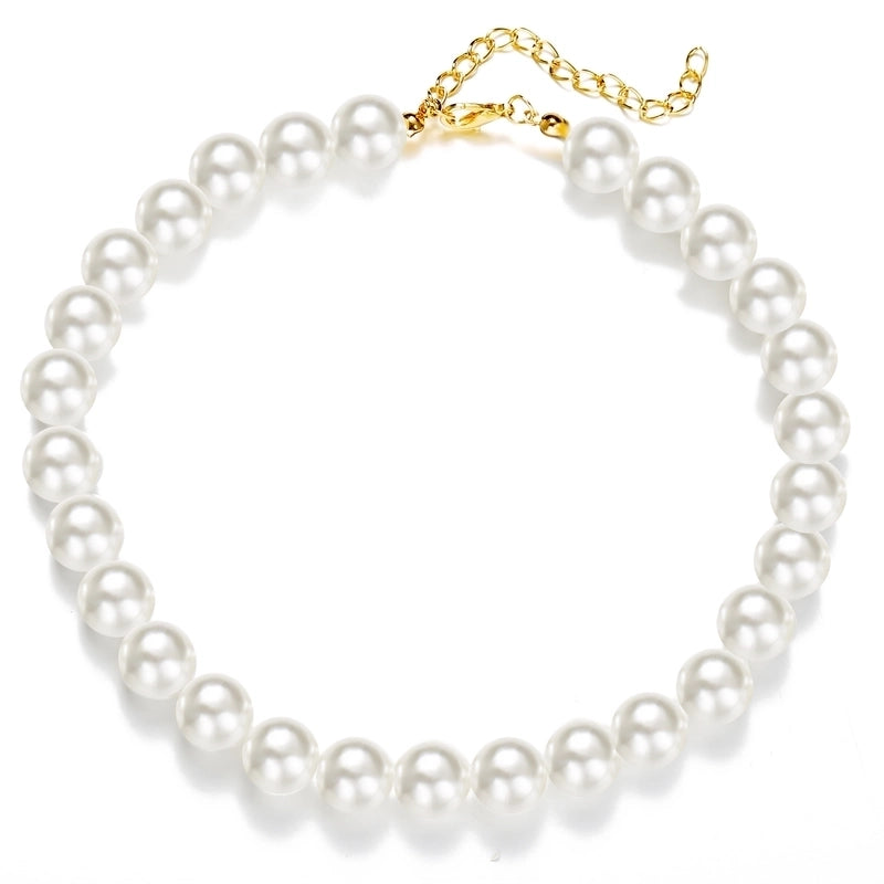 Fashion Round Artificial Pearl Women's Necklace 1 Piece