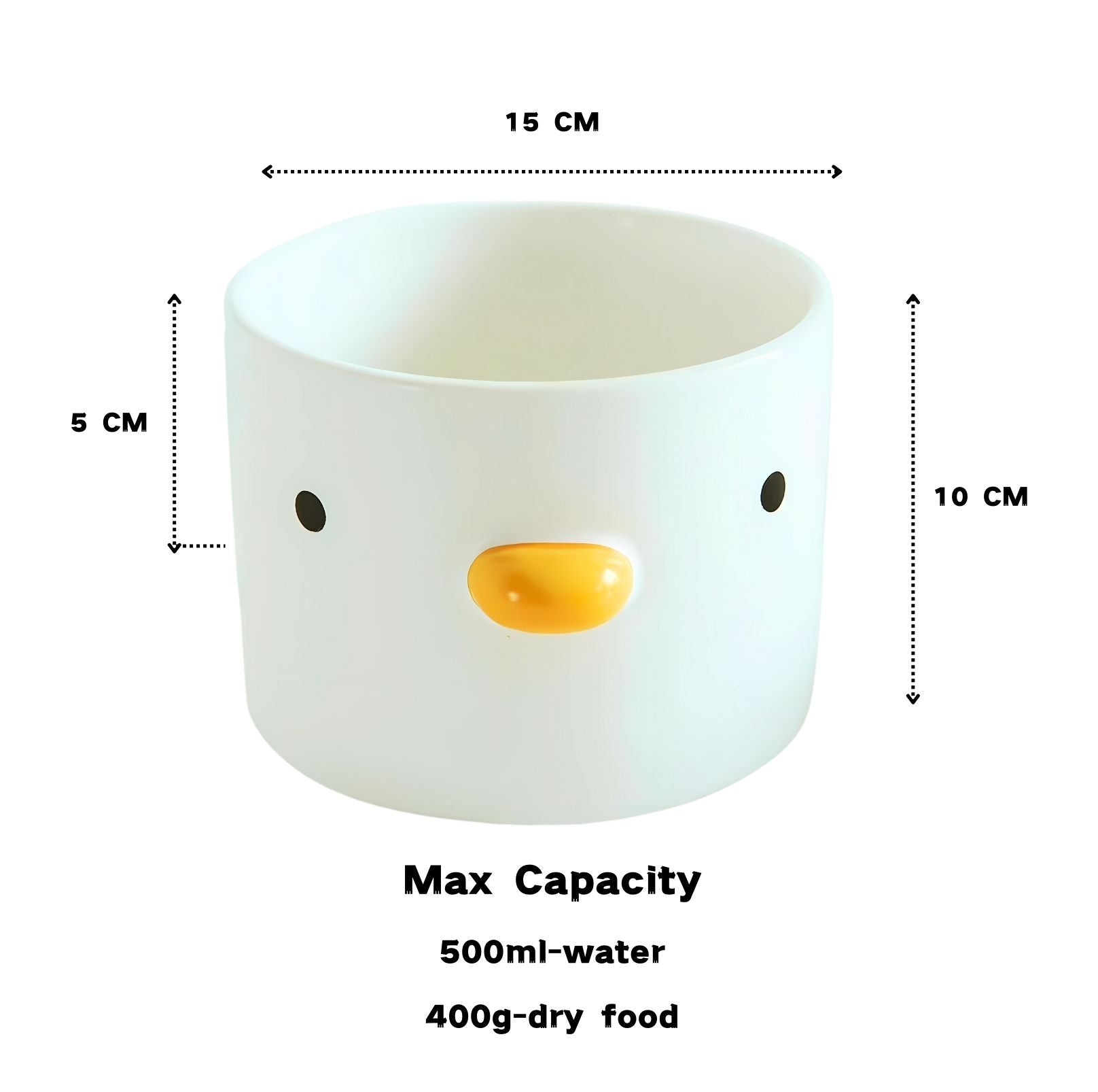 PURROOM Little Chicken Flat Ceramic Cat Bowls and Dog Bowls