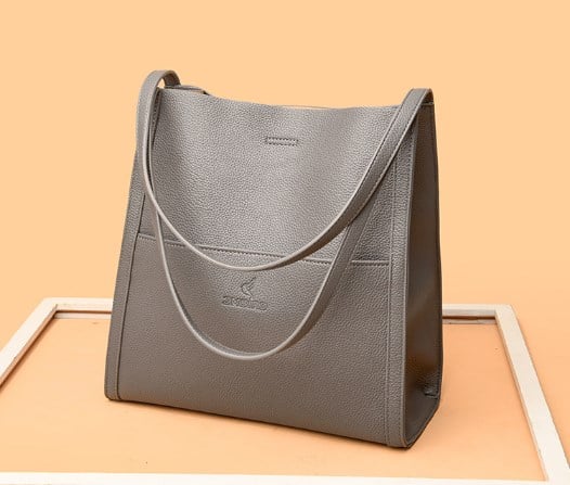 ⏰Solid color simple PU leather shoulder bag