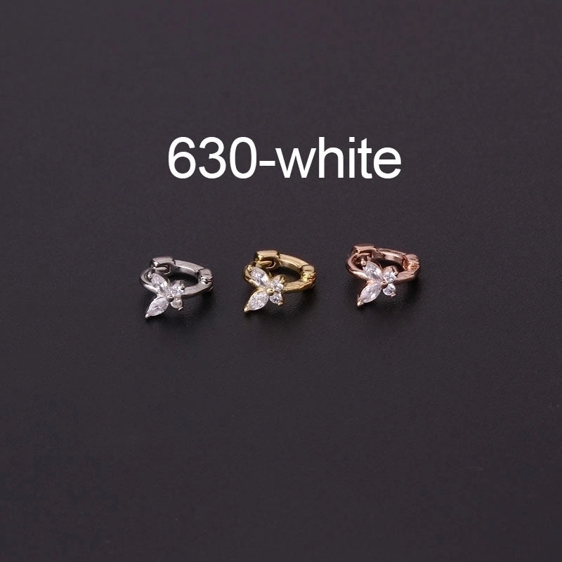 Ear Cartilage Rings & Studs Lady Butterfly Copper Plating