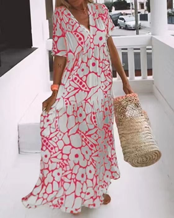 🔥🔥Hot Sale 49% Off -🌸🌸Women's Casual Floral Swing Dress Summer Dress
