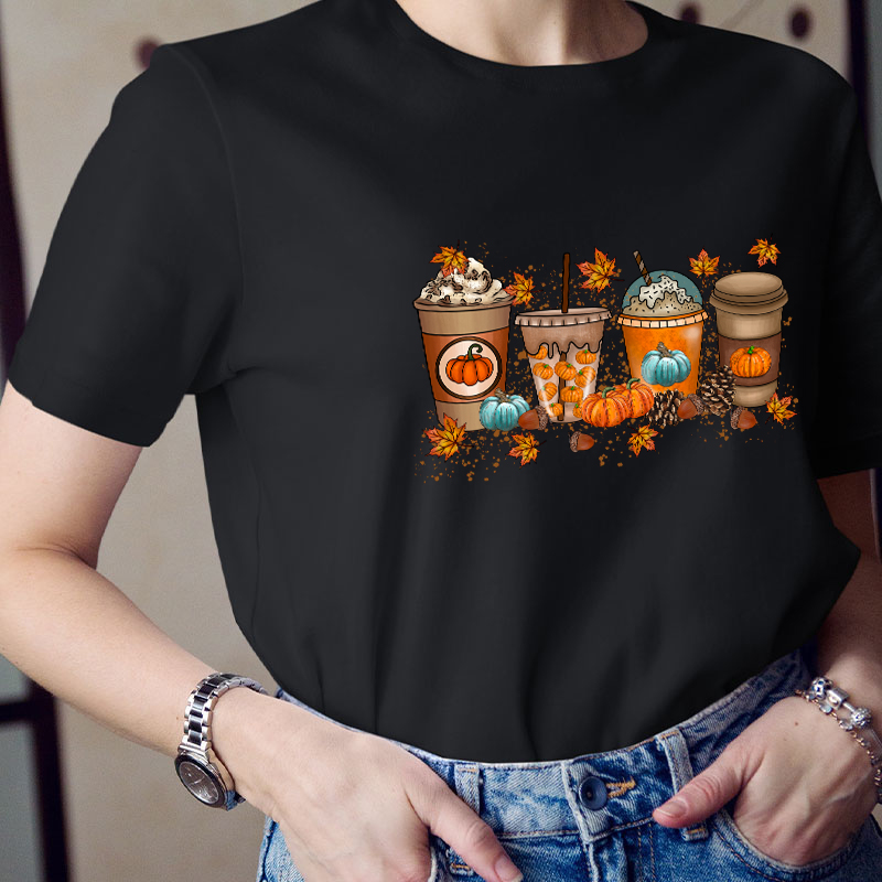 Fall Coffee Teacher T-Shirt