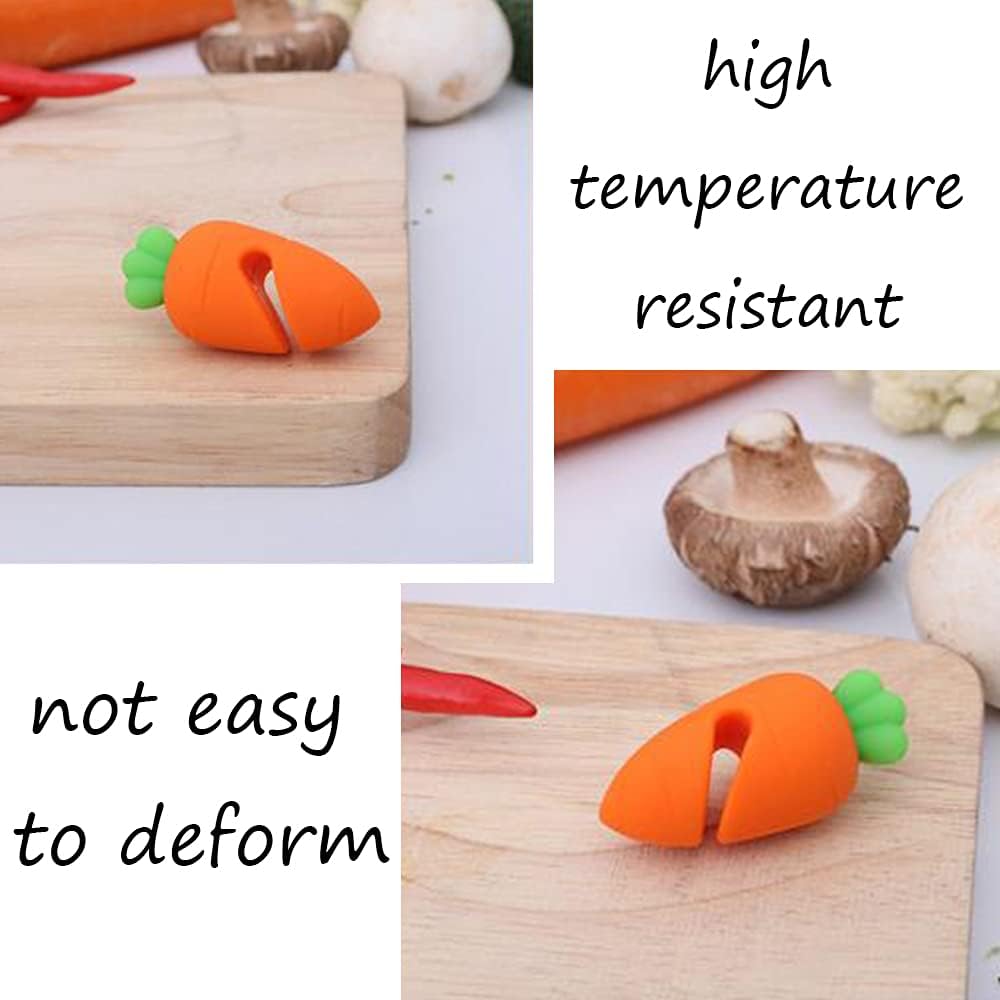 Pack Of 3 Silicone Pot Lid Holder Carrot Shape Silicone Lid Holder