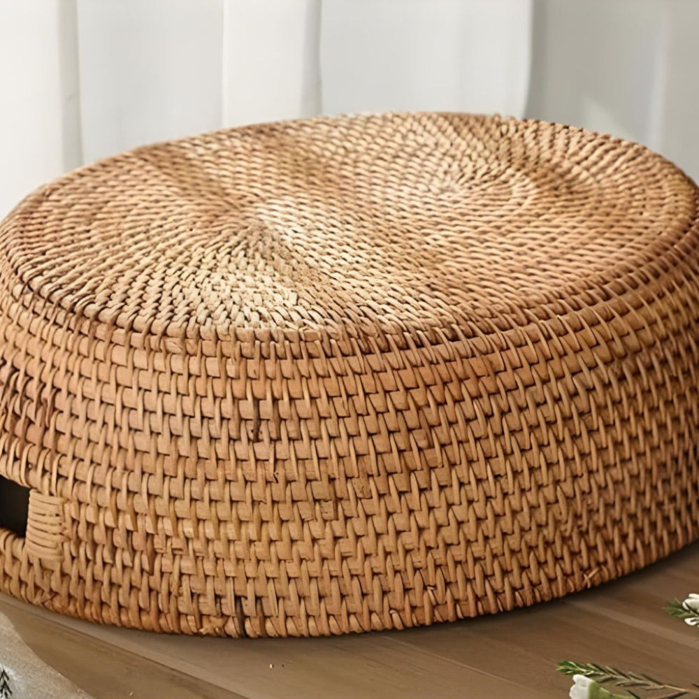 Artisanal Woven Rattan Oval Tray