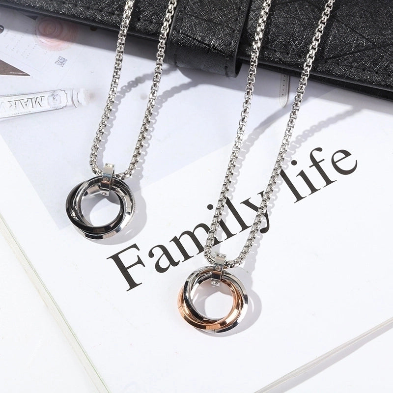 Fashion Geometric Titanium Steel Plating Pendant Necklace 1 Piece