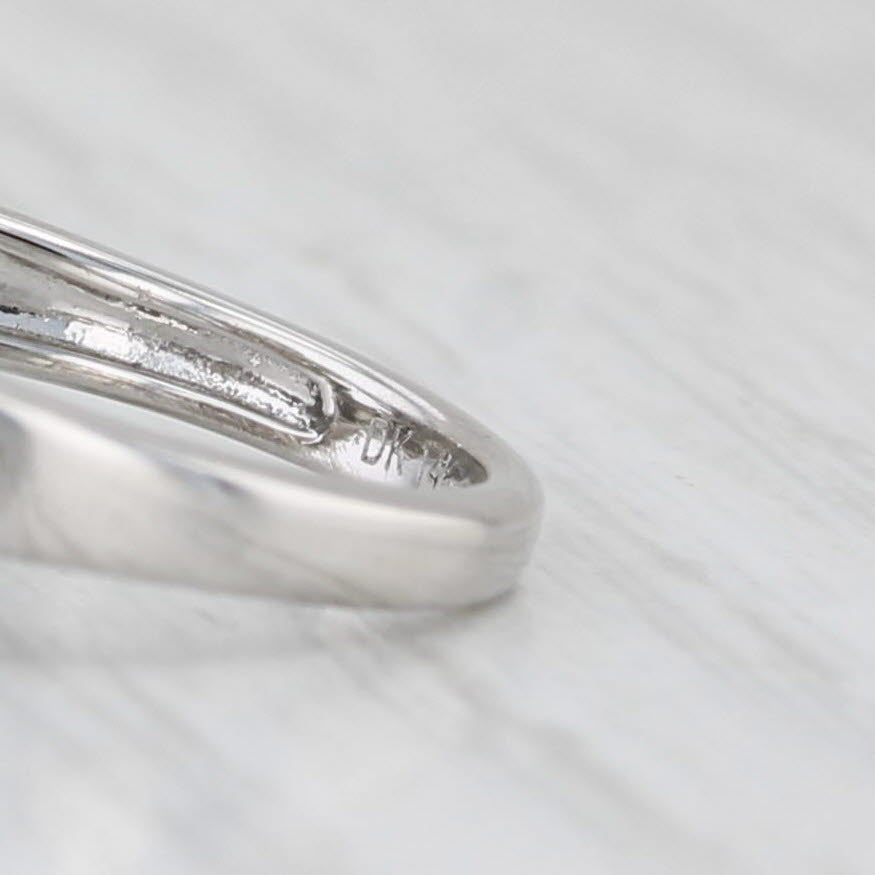 0.68ctw Diamond Cluster Flower Ring 14k White Gold Size 5