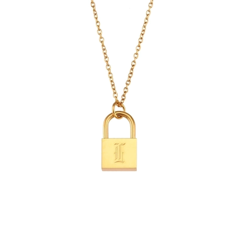 Fashion Letter 304 Stainless Steel 18K Gold Plated Plating Necklace