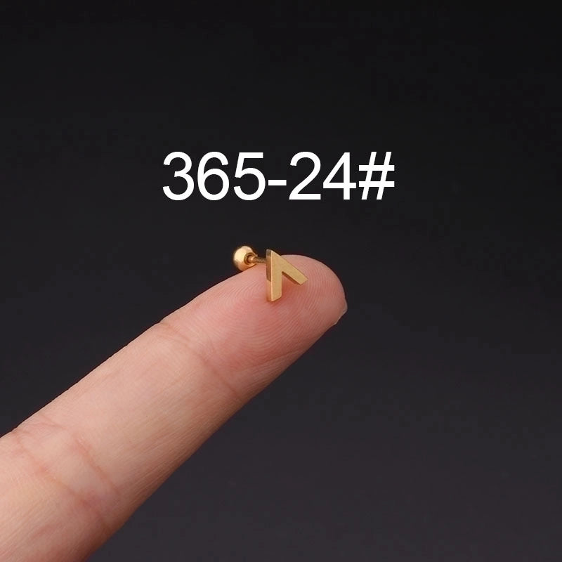 Ear Cartilage Rings & Studs Fashion Geometric 316L Stainless Steel  Plating