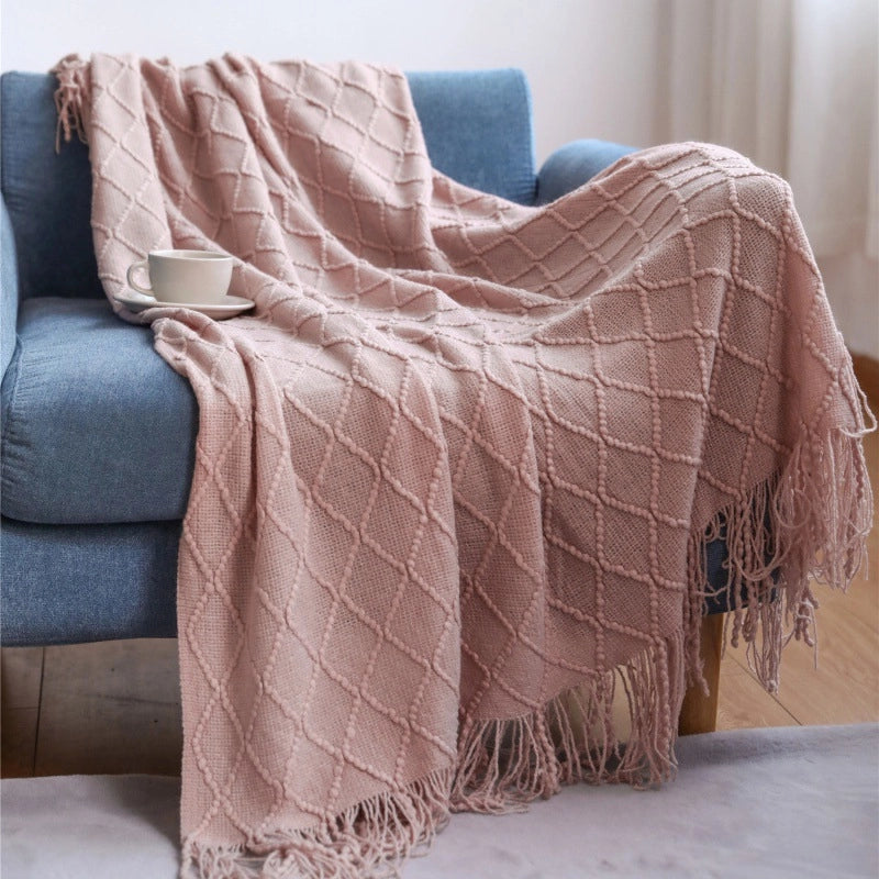 Elegant Solid Color Polyacrylonitrile Fiber (Acrylic) Blanket