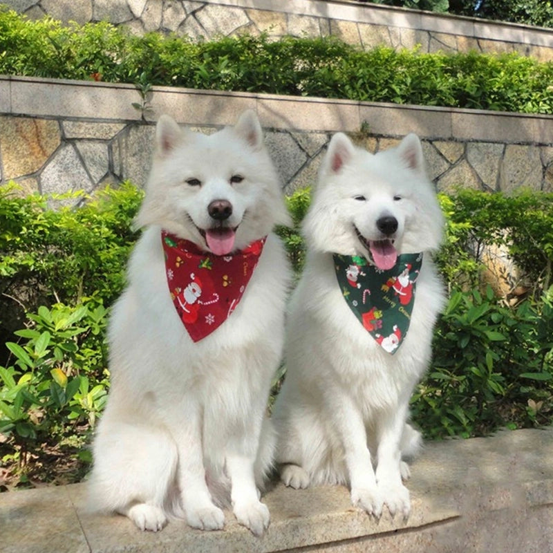 Cartoon Style Cotton Christmas Graffiti Pet Scarf 1 Piece