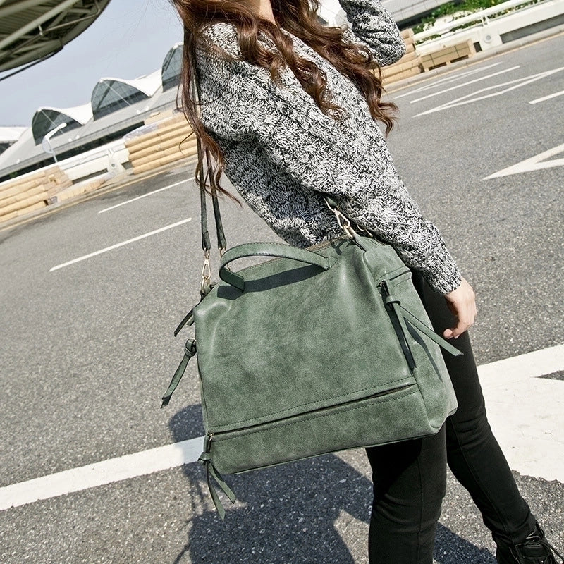 Women's Fashion Solid Color Pu Leather Travel Bags