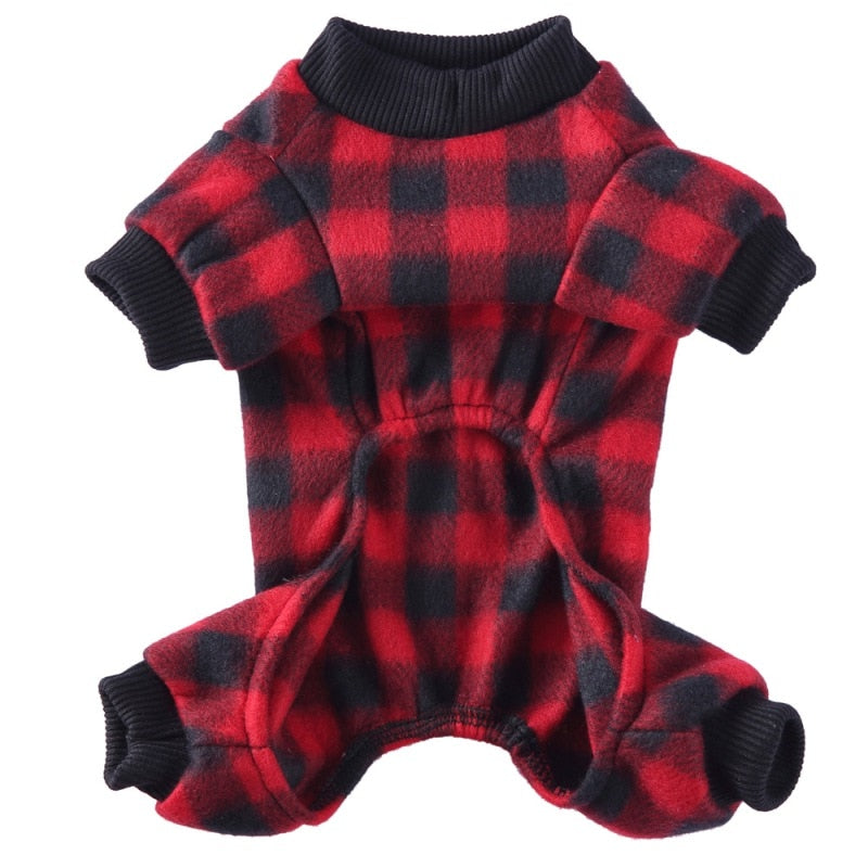 Warm Printed Dog Cat Jumpsuits Pajamas